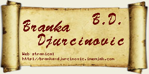 Branka Đurčinović vizit kartica